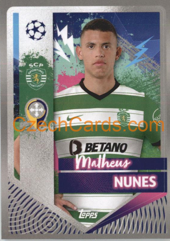 Matheus Nunes 2022/23 Topps UCL Sticker #451