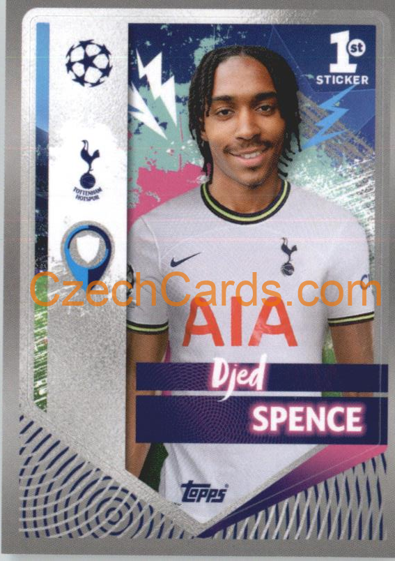 Djed Spence (1st Sticker) 2022/23 Topps UCL Sticker #466