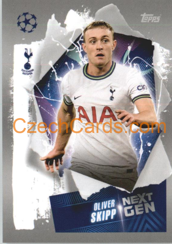 Oliver Skipp (Next Gen) 2022/23 Topps UCL Sticker #475