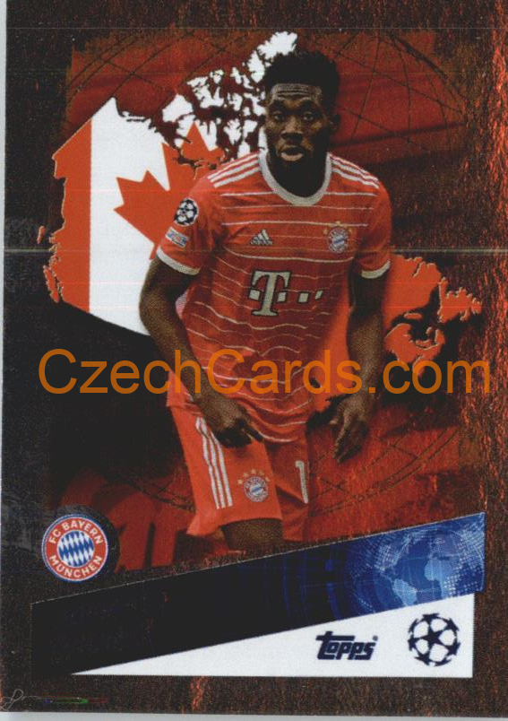 Alphonso Davies (Canada) 2022/23 Topps UCL Sticker foil #477