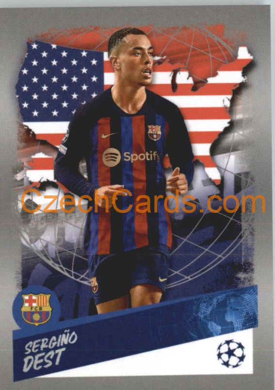 Sergiño Dest (USA) 2022/23 Topps UCL Sticker #482