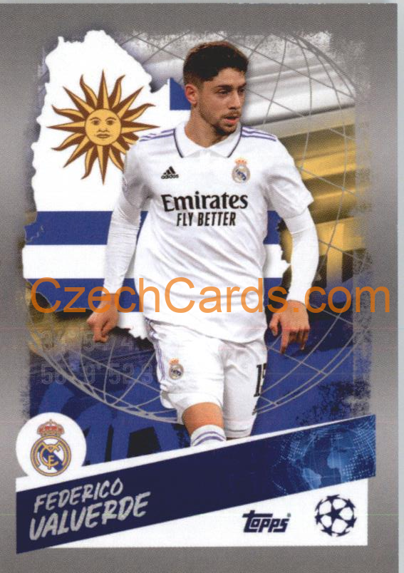 Federico Valverde (Uruguay) 2022/23 Topps UCL Sticker #484