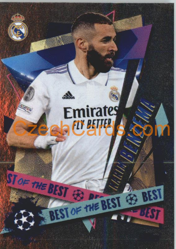 Karim Benzema 2022/23 Topps UCL Sticker Best of the Best foil #507