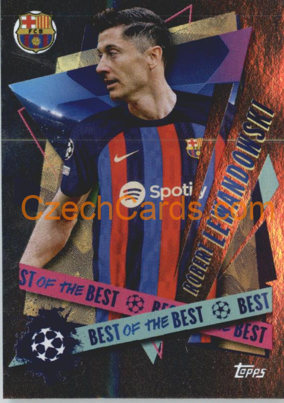 Robert Lewandowski 2022/23 Topps UCL Sticker Best of the Best foil #508