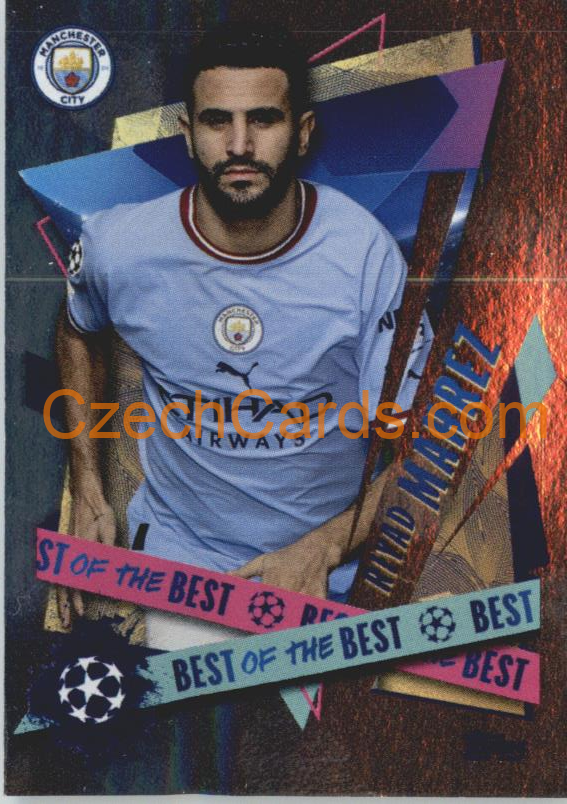 Riyad Mahrez 2022/23 Topps UCL Sticker Best of the Best foil #510