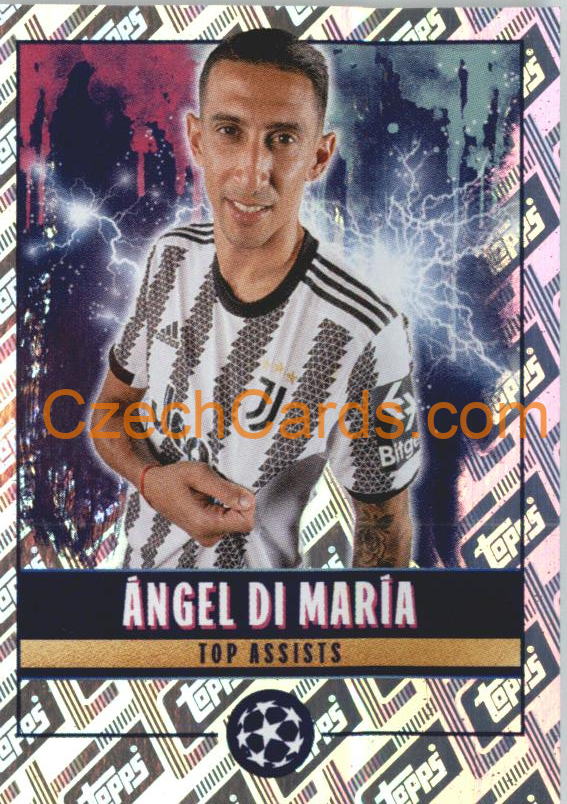 Ángel Di María 2022/23 Topps UCL Sticker All-Time UCL Records foil #513