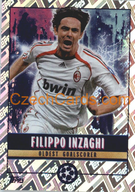 Filippo Inzaghi  2022/23 Topps UCL Sticker All-Time UCL Records foil #516