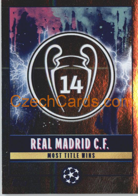Real Madrid C.F. 2022/23 Topps UCL Sticker All-Time UCL Records foil #523