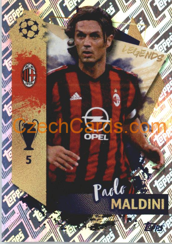 Paolo Maldini 2022/23 Topps UCL Sticker UCL Legends foil #530