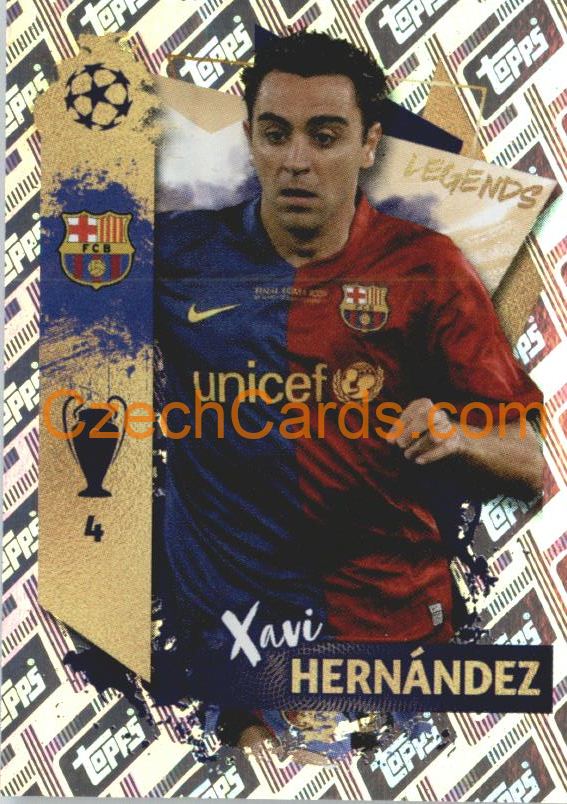 Xavi Hernández 2022/23 Topps UCL Sticker UCL Legends foil #531