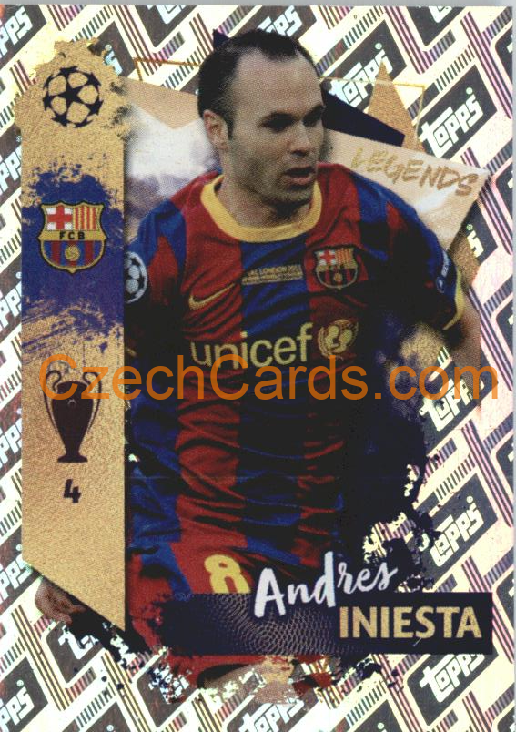 Andres Iniesta 2022/23 Topps UCL Sticker UCL Legends foil #532
