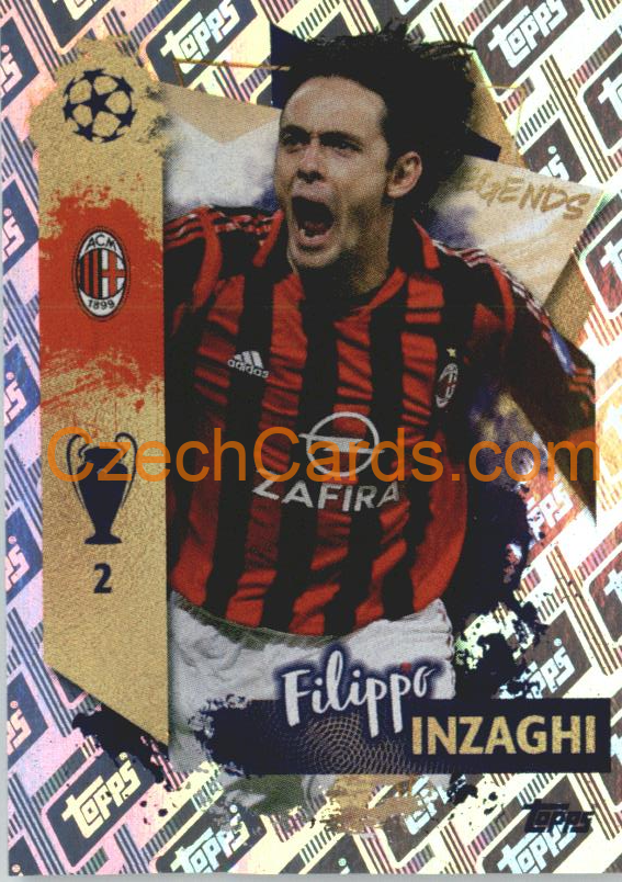 Filippo Inzaghi 2022/23 Topps UCL Sticker UCL Legends foil #536