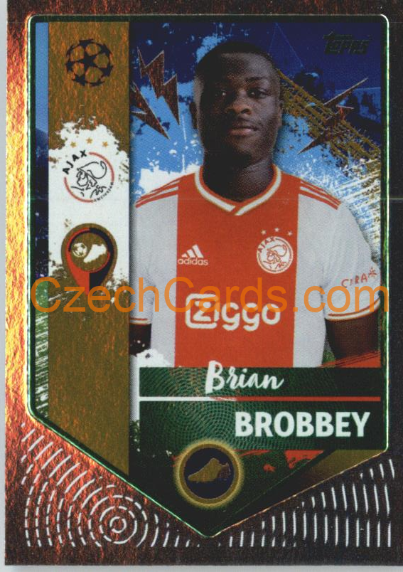 Brian Brobbey 2022/23 Topps UCL Sticker foil GREEN  #56