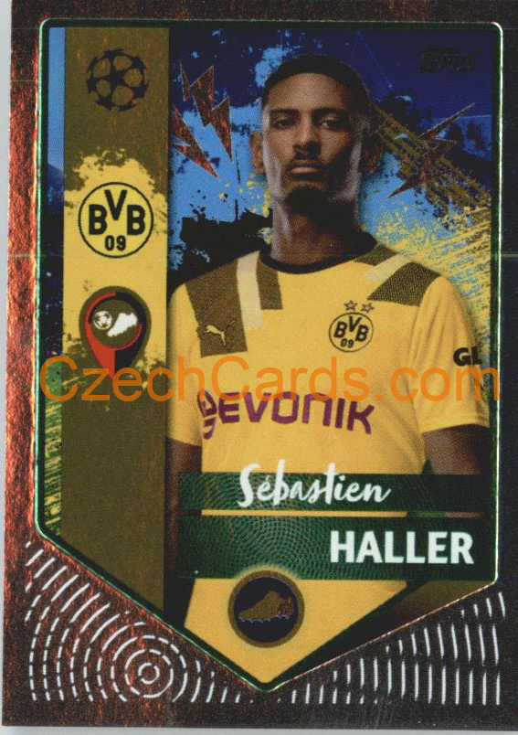 Sébastien Haller (Golden Goalscorer) 2022/23 Topps UCL Sticker foil GREEN  #111