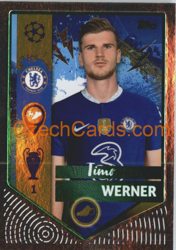 Timo Werner (Golden Goalscorer) 2022/23 Topps UCL Sticker foil GREEN  #150