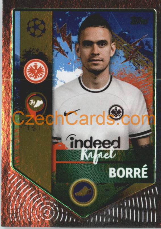 Rafael Borré (Golden Goalscorer) 2022/23 Topps UCL Sticker foil GREEN  #185
