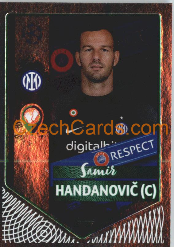 Samir Handanovič (Captain) 2022/23 Topps UCL Sticker foil GREEN  #225
