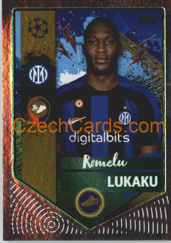 Romelu Lukaku (Golden Goalscorer) 2022/23 Topps UCL Sticker foil GREEN  #239