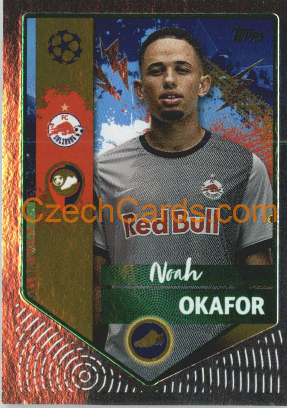 Noah Okafor (Golden Goalscorer) 2022/23 Topps UCL Sticker foil GREEN  #274