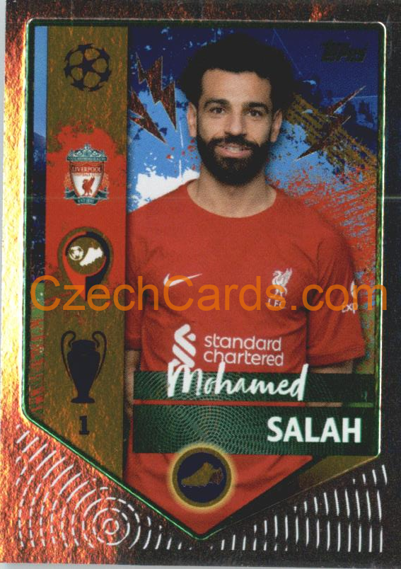Mohamed Salah (Golden Goalscorer) 2022/23 Topps UCL Sticker foil GREEN  #311