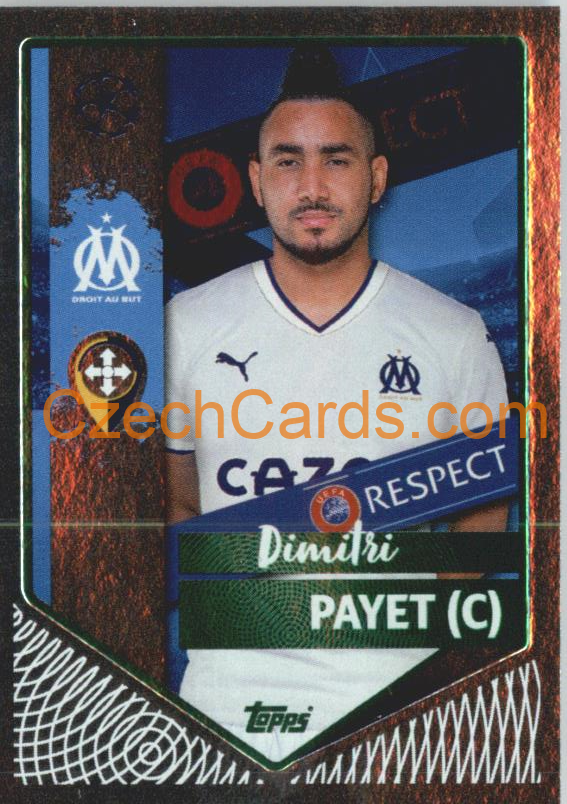 Dimitri Payet (Captain) 2022/23 Topps UCL Sticker foil GREEN  #344
