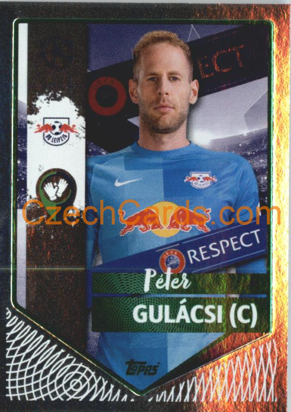 Péter Gulácsi (Captain) 2022/23 Topps UCL Sticker foil GREEN  #369