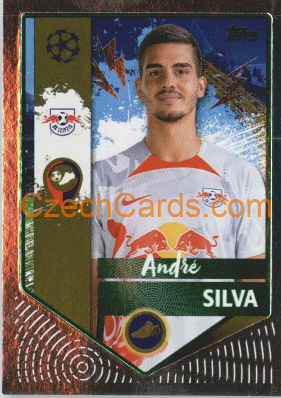 André Silva (Golden Goalscorer) 2022/23 Topps UCL Sticker foil GREEN  #383