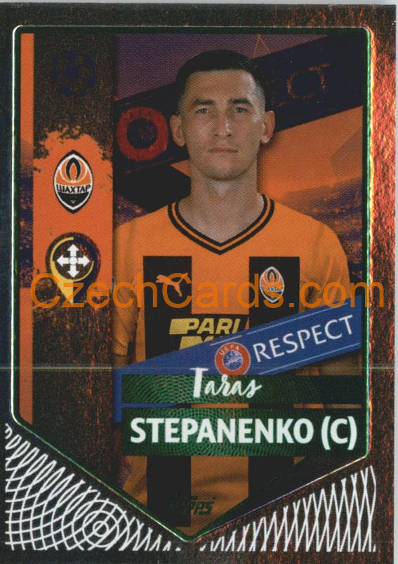 Taras Stepanenko (Captain) 2022/23 Topps UCL Sticker foil GREEN  #432
