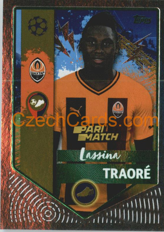 Lassina Traoré (Golden Goalscorer) 2022/23 Topps UCL Sticker foil GREEN  #438