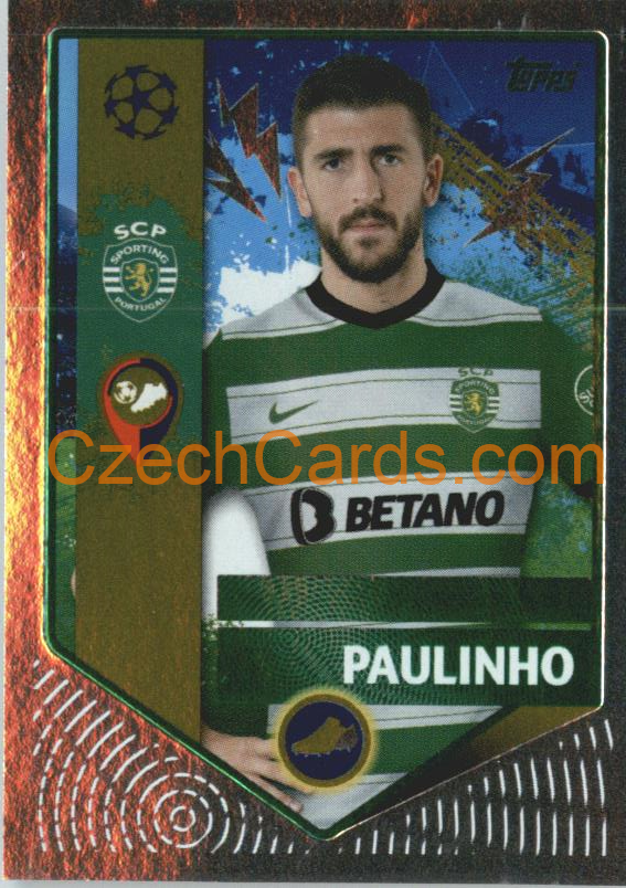 Paulinho (Golden Goalscorer) 2022/23 Topps UCL Sticker foil GREEN  #454