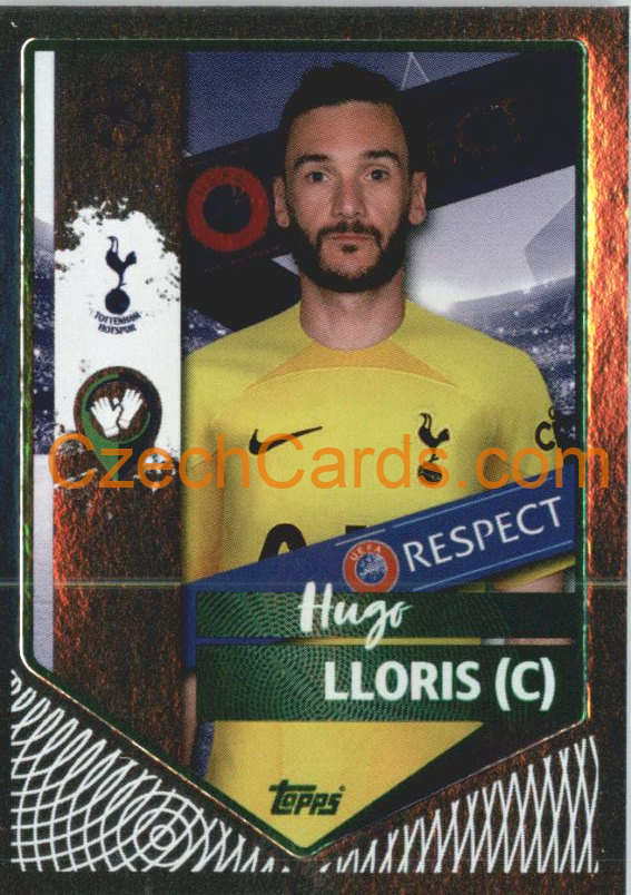 Hugo Lloris (Captain) 2022/23 Topps UCL Sticker foil GREEN  #459