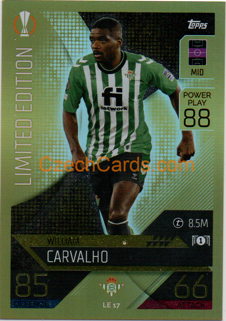 William Carvalho Topps Match Attax 2022/23 Limited #LE 17