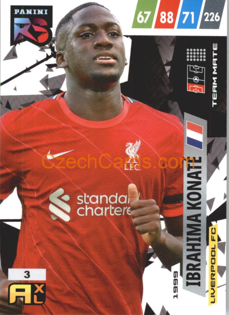Ibrahima Konate 2022 Panini Adrenalyn XL Fifa 365 Rising Star #RS3