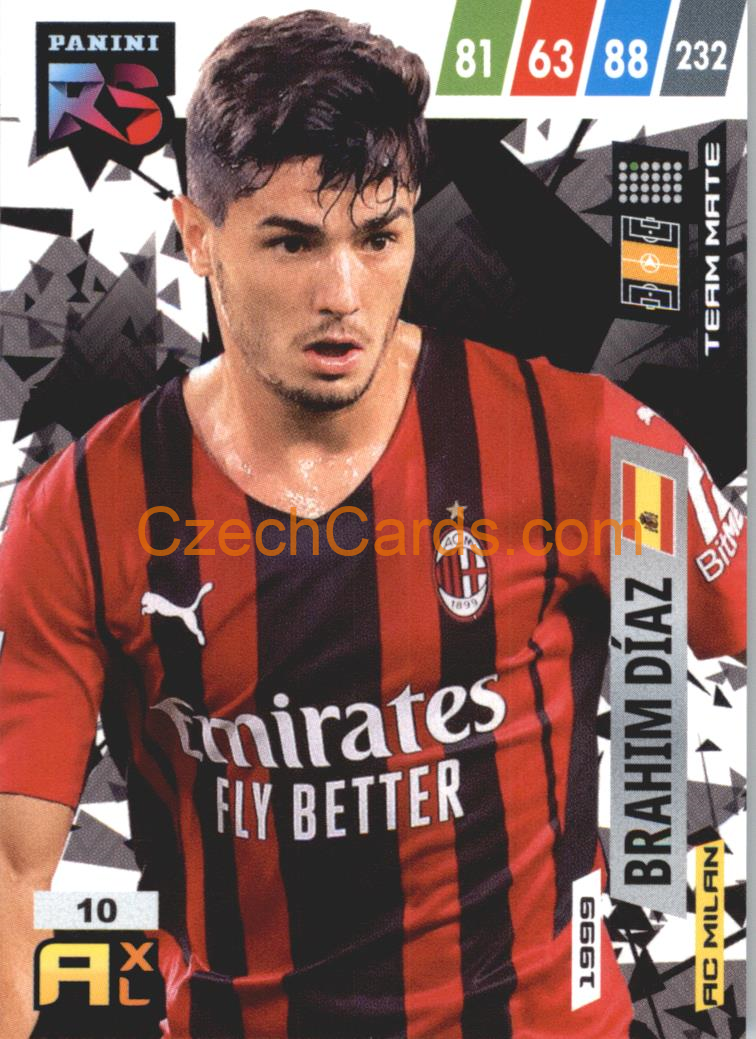 Brahim Diaz 2022 Panini Adrenalyn XL Fifa 365 Rising Star #RS10