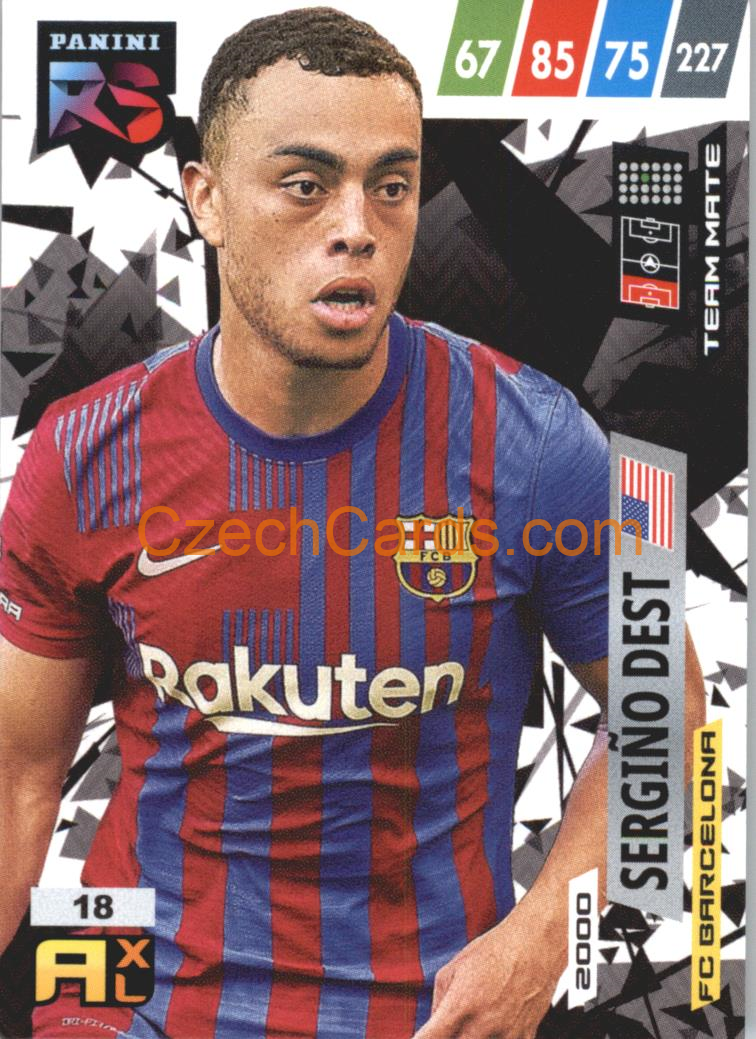 Sergino Dest 2022 Panini Adrenalyn XL Fifa 365 Rising Star #RS18