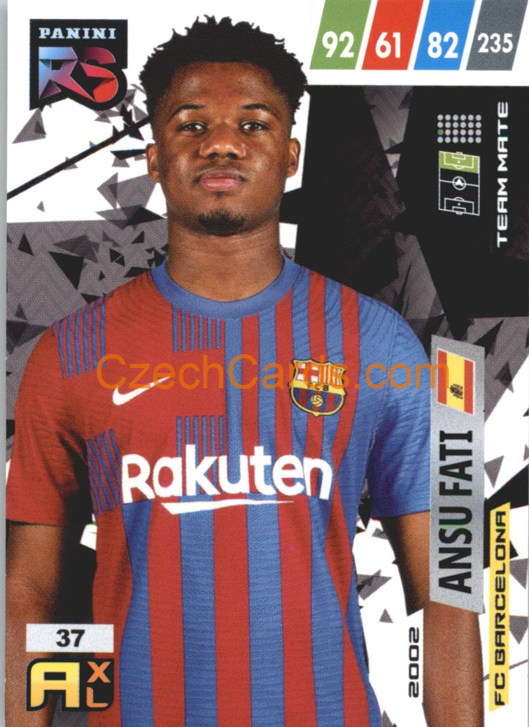 Ansu Fati 2022 Panini Adrenalyn XL Fifa 365 Rising Star #RS37