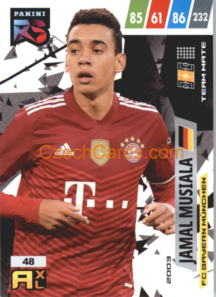 Jamal Musiala 2022 Panini Adrenalyn XL Fifa 365 Rising Star #RS48