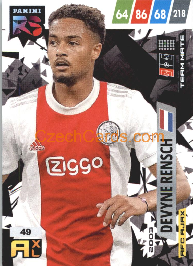 Deyne Rensch 2022 Panini Adrenalyn XL Fifa 365 Rising Star #RS49