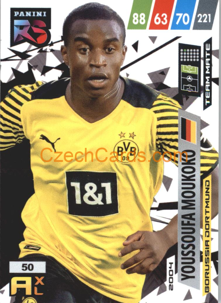Youssoufa Moukoko 2022 Panini Adrenalyn XL Fifa 365 Rising Star #RS50