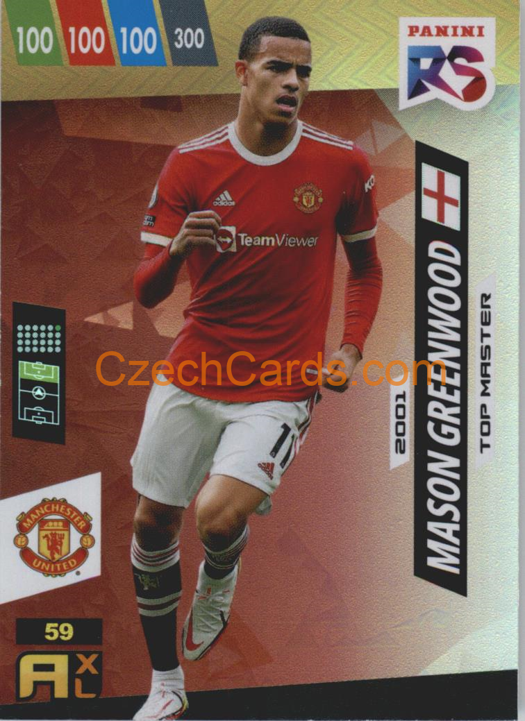 Mason Greenwood 2022 Panini Adrenalyn XL Fifa 365 RS Top Master #RS59