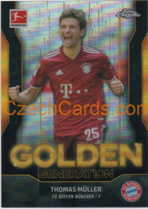 Thomas Müller 2021/22 Topps Chrome Bundesliga Golden Generation #GG-TM