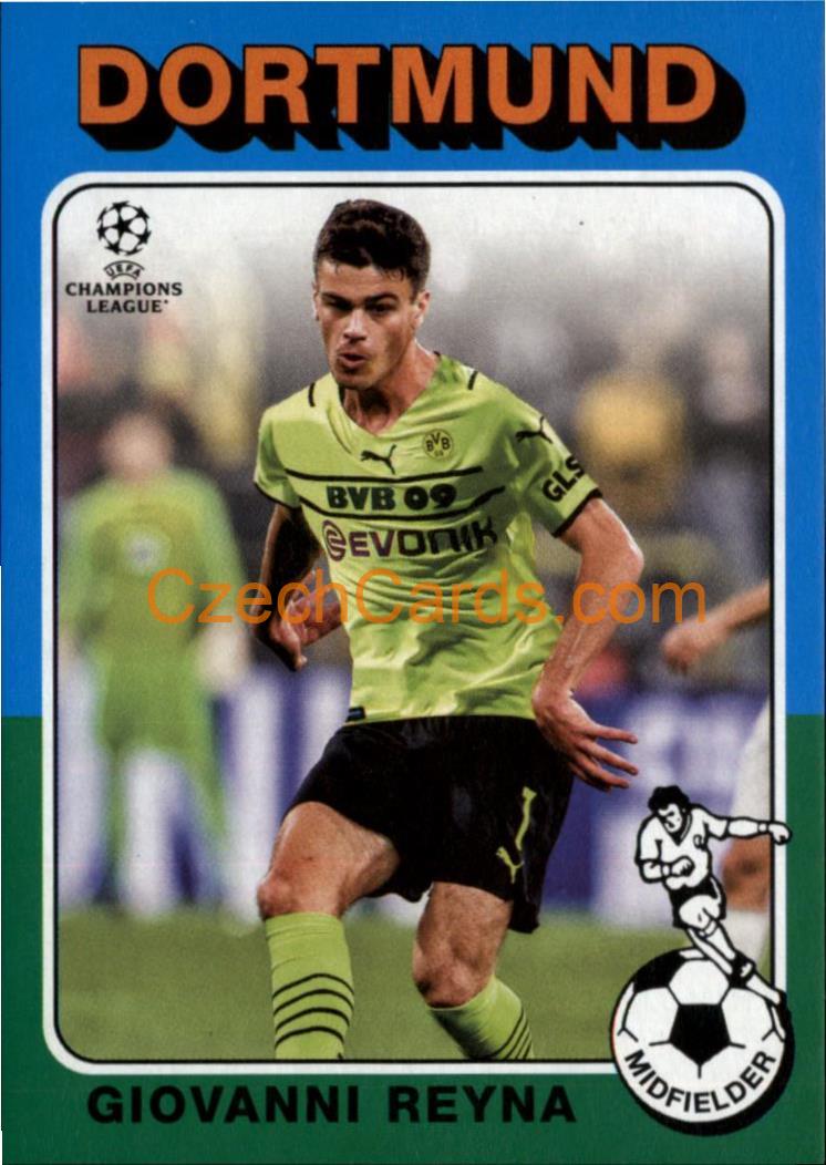 Giovanni Reyna 2021/22 Topps UCL 1975-76 Topps Footballer #75-08