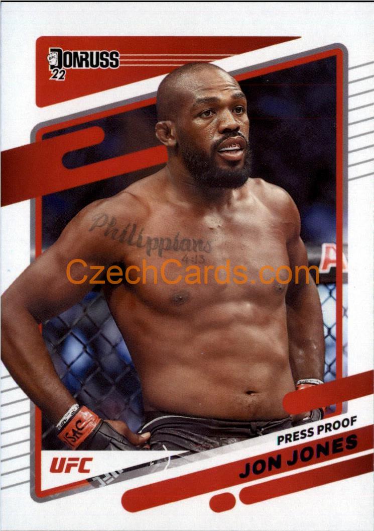 Jon Jones 2022 Donruss UFC Purple Press Proof #12
