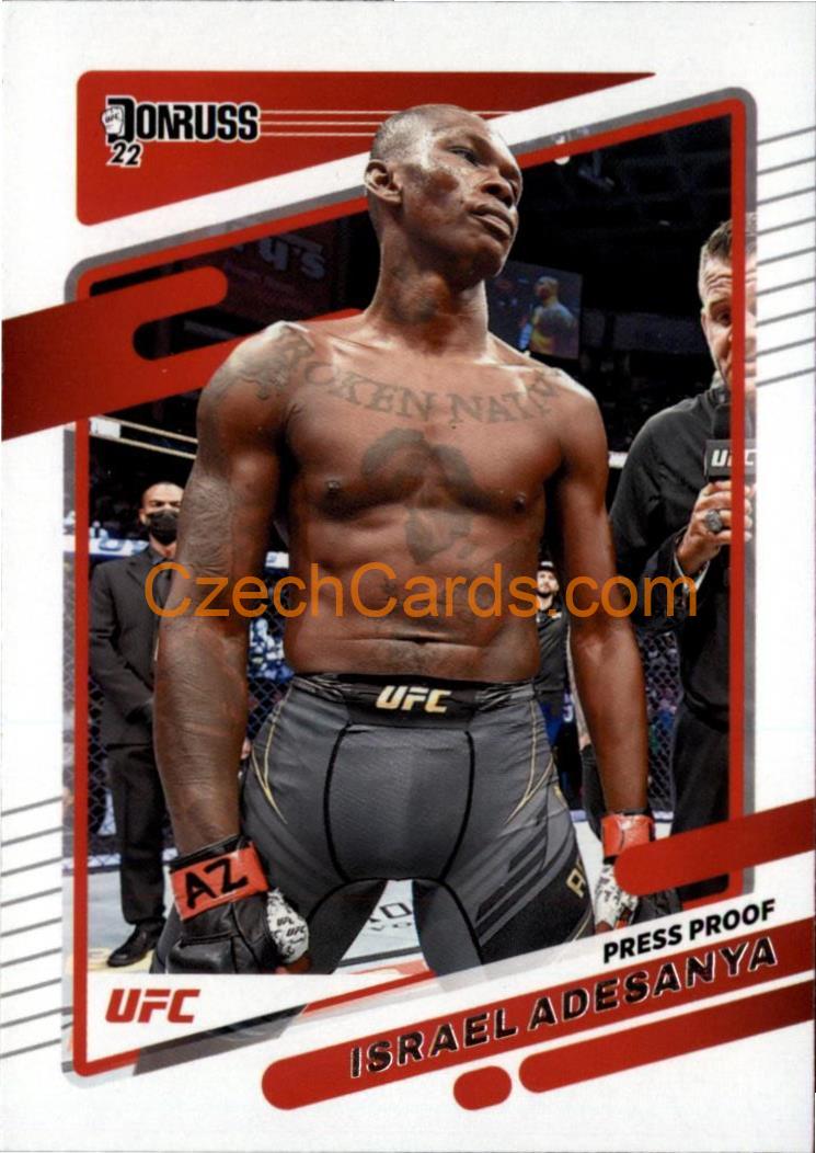 Israel Adesanya 2022 Donruss UFC Press Proof #11