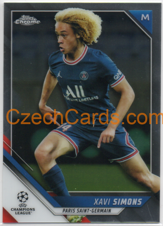 Xavi Simons 2021/22 Topps Chrome UCL #182