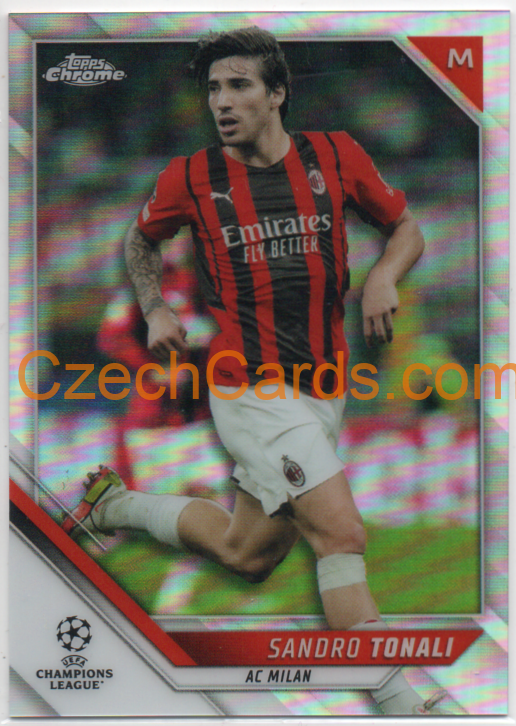 Sandro Tonali 2021/22 Topps Chrome UCL Refractor  #147