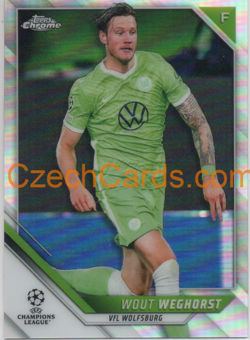 Wout Weghorst 2021/22 Topps Chrome UCL Refractor RC refractor  #91