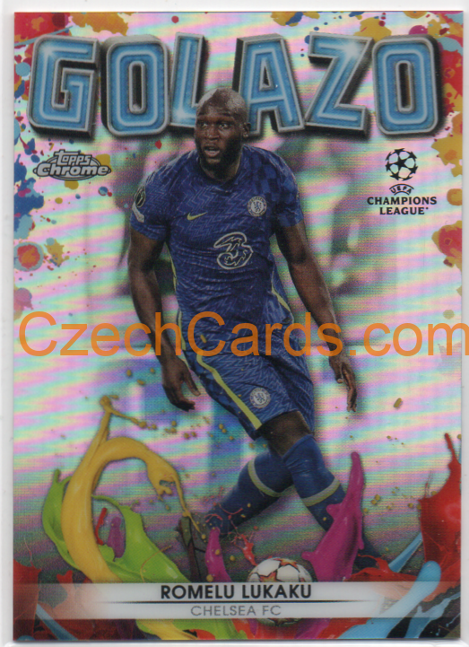 Romelu Lukaku 2021/22 Topps Chrome UCL Golazo #G-7