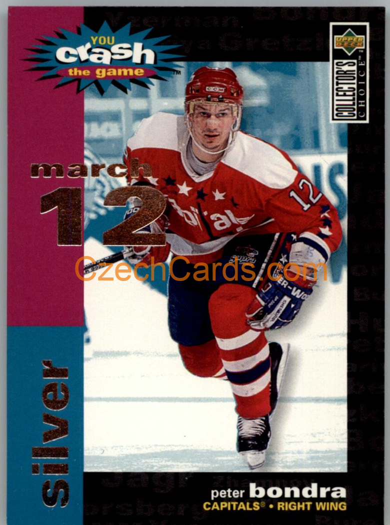 Peter Bondra 1995/96 UD Collectors Choice Crash The Game Silver #C13