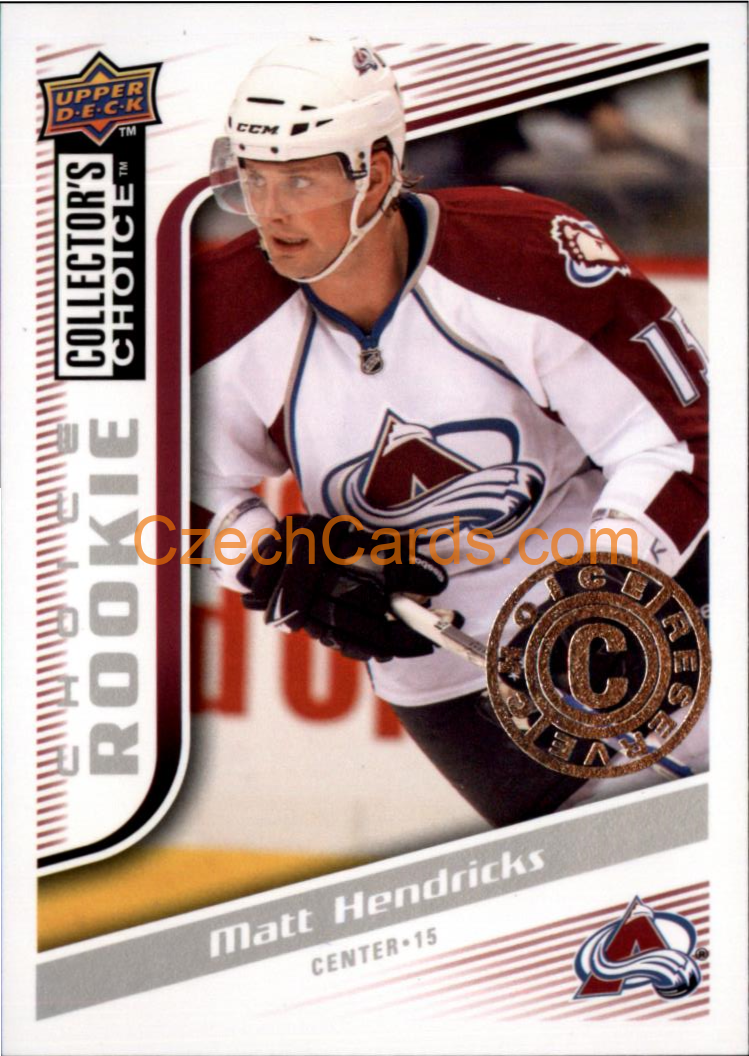 Matt Hendricks 2009/10 UD Collectors Choice Reserve RC #250